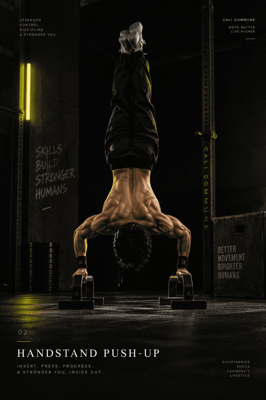 HANDSTAND PUSH-UP — calisthenics skill demonstration